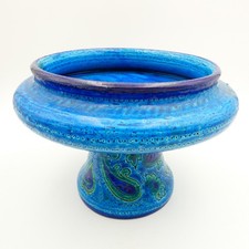 BITOSSI Ceramica Netter Rimini Blu Composta Piedi Ciotola MCM Aldo Londi Italia Usato in ottime condizioni