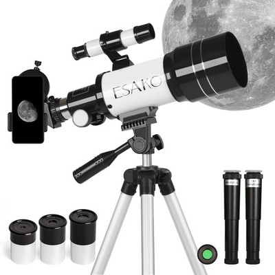 Teleskop Astronomie 70mm mit Stativ und Handyhalter Fernrohr für Kinder Sterne