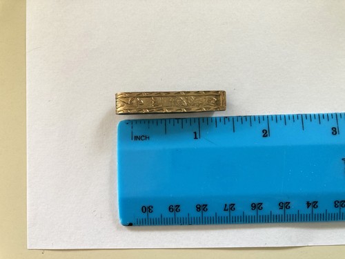 Vintage Peru 18K Gold Sterling Silver Tie Clip