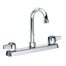 Krowne 13802L 8 in Deck Mount Faucet w/ 8 1/2 in Gooseneck Spout