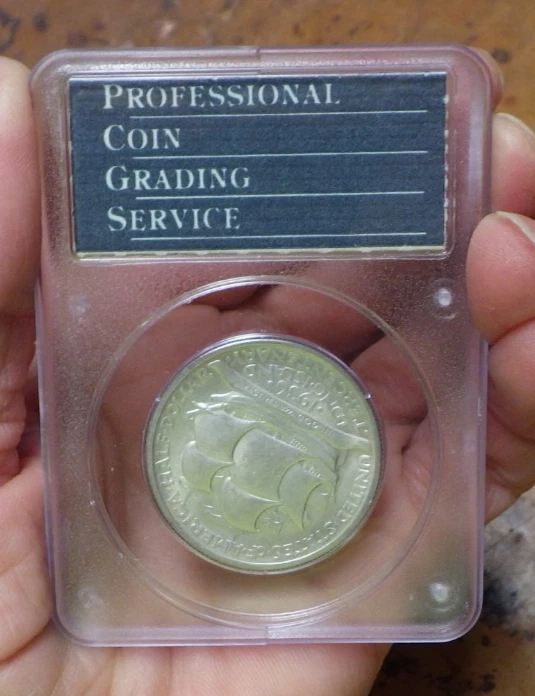 1924 Long Island Commemorative Silver Half Dollar 50C MS63 C2 - Image 3 of 4