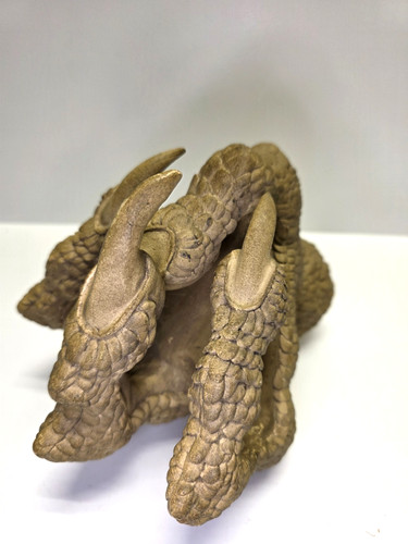 Dragon Claw Sculpture Gothic Fantasy Decor Resin Figurine Gold Finish Display