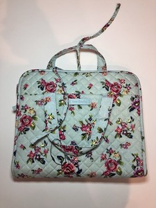 Vera Bradley Quilted Bag Tote Light Blue Floral Hanging Organizer