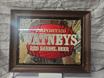 #ad #ad Watneys Red Barrel Beer Mirror Sign Bar Decor Vintage $50.00