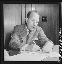 Photo:Washington DC Egyptian Legation Minister Hassan at Desk 1942