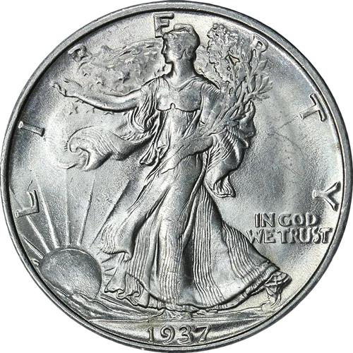 1937-S Walking Liberty Half Choice BU Great Eye Appeal Nice Strike