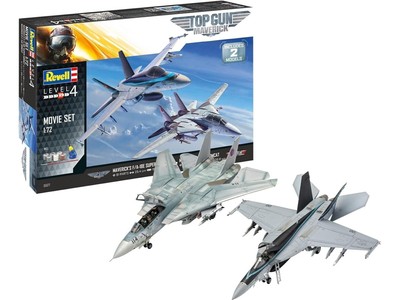 Revell - Top Gun Maverick's - F/A-18E Super Hornet & F-14D Tomcat Model Set 1/7