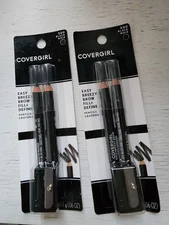 2* Covergirl  Easy Breezy Brow Fill & Define Pencil w/Sharpener, #500 Black Noir