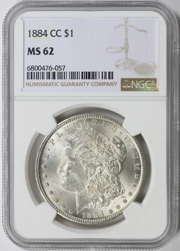 1884-CC $1 Morgan Dollar NGC MS62