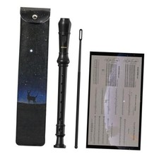 Soprano Recorder Instrument for Kids Beginners&Student,8 Hole Dark Night Black