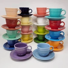 Fiestaware Tea Cup And Saucer Sets - YOU CHOOSE COLOR