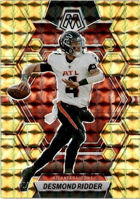 2023 Panini Mosaic #6 Desmond Ridder Reactive Yellow Mosaic Atlanta Falcons