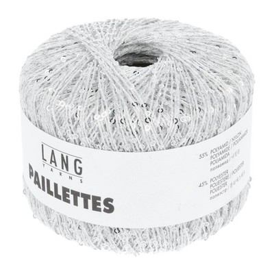 Wolle Kreativ! Lang Yarns - Paillettes Fb. 1 weiss silber 25 g