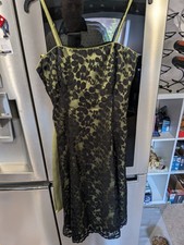 Vintage Mint and Black Prom Dress UK 12 by Debut. Ex Condition