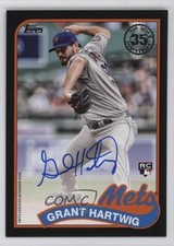 2024 Update 1989 Topps Baseball Black 30/199 Grant Hartwig #89BA-GHA Auto 00ht