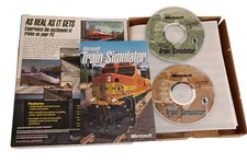 Microsoft Train Simulator PC CD-ROM 2 Disc Set 2001 /Simulator No Scratches