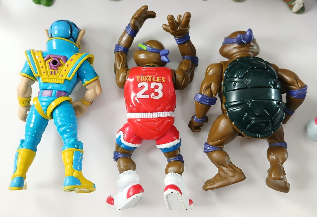 Vintage TMNT Teenage Mutant Ninja Turtles Action Figure Toys LOT