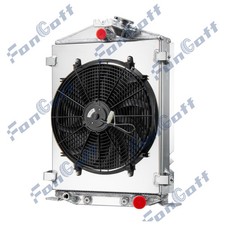 4-row Radiatorshroud Fan Fit 1932 Ford Street Rat Rod High Boy Chevy V8 Engine