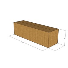 25 28x8x8 Kraft Brown Corrugated Shipping Boxes 32 ECT Single-Wall New