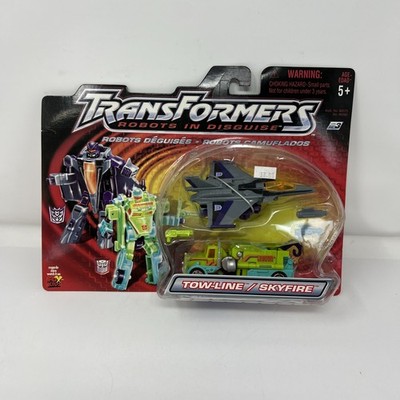 Vintage 2001 Hasbro Transformers Tow-Line Skyfire Action Figures New Selaed
