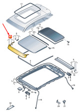 Déflecteur de vent pour toit ouvrant AUDI Q4 E-TRON 4M8877651B NEUF ORIGINAL