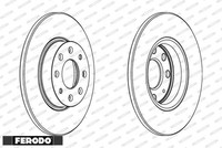 2X Bremsscheibe Ferodo DDF1784C 2 Bremsscheiben FüR Fiat FüR Opel