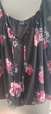 BODYFLIRT Damen Tunika-Bluse Gr. 48 Schwarz/R...