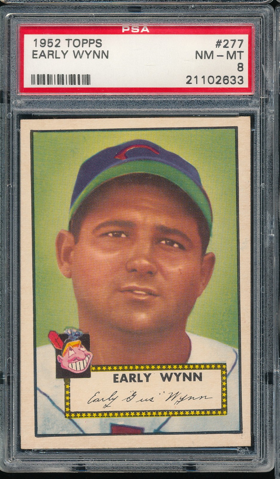 1952 Topps Early Wynn #277 PSA 8 - Indians - HOF