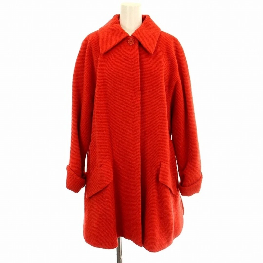 Cappotto Celine Sencolor misto lana mohair linea A lungo 42 rosso G usato90d6ab4d7b