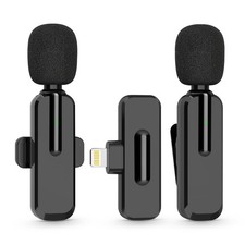 Wireless Mini Microphone for iPhone iPad - Bluetooth Lavalier Lapel Mic for A...