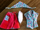 VINTAGE BARBIE 1965 FUN AT THE FAIR #1624 BODYSUIT SKIRT SCARF COTTON CANDY