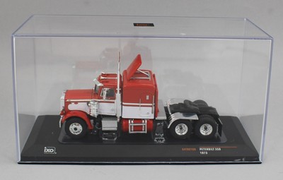 Camion Miniature Peterbilt 359 1973 Rouge Et Blanc - Échelle