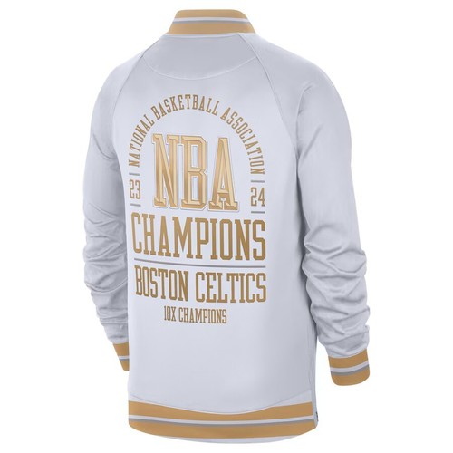 Nike Boston Celtics 2024 NBA Finals Champions Banner Authentic Showtime Jacket - Picture 9 of 12