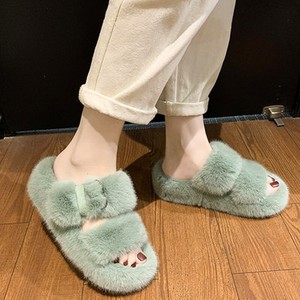 black fluffy fur slides