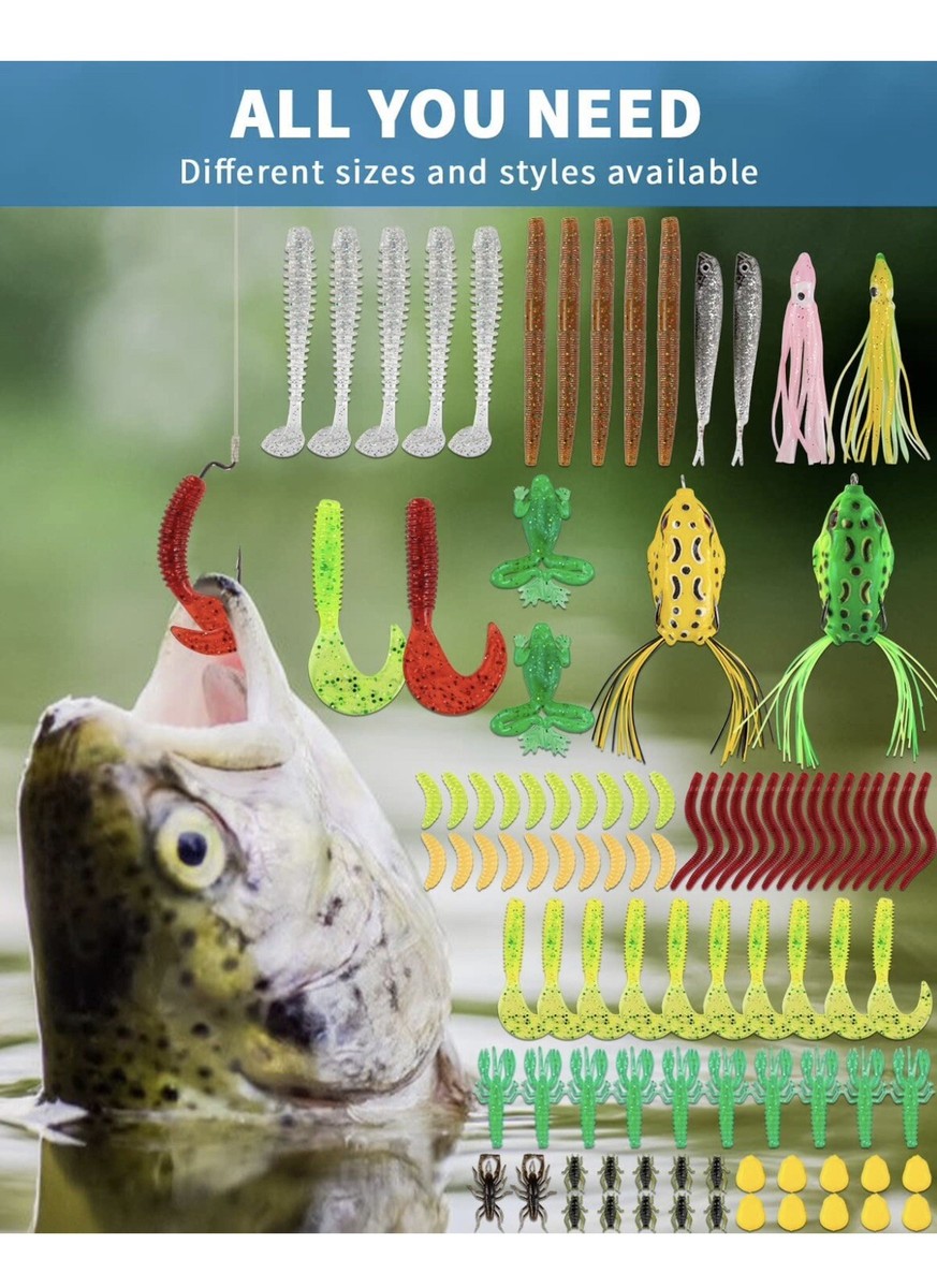 Fishing Lures Kit for Freshwater Bait Tackle Kit for Bass Trout