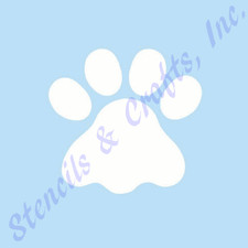 3 1/2" PAW STENCIL PAWS ANIMAL PRINTS STENCILS TEMPLATE TEMPLATES CRAFT NEW 1