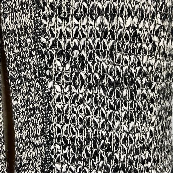 Cárdigan Suéter Drew Mujer Frente Abierto Moto Detalle Cremallera Negro Blanco Talla Mediana Foto 4 de 4