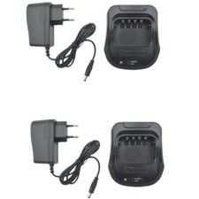 2X Original WOUXUN Desktop Charger For KG-UV8D KG-UV9D PLUS Walkie Talkie Radios