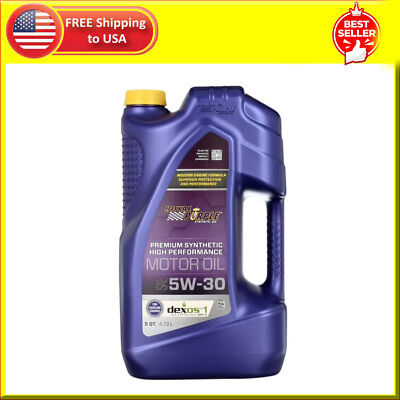 Royal Purple High Performance Motor Oil 5W-30 Premium Synthetic, 5 Quarts