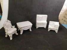 4 piece porcelain doll house furniture made in Japan