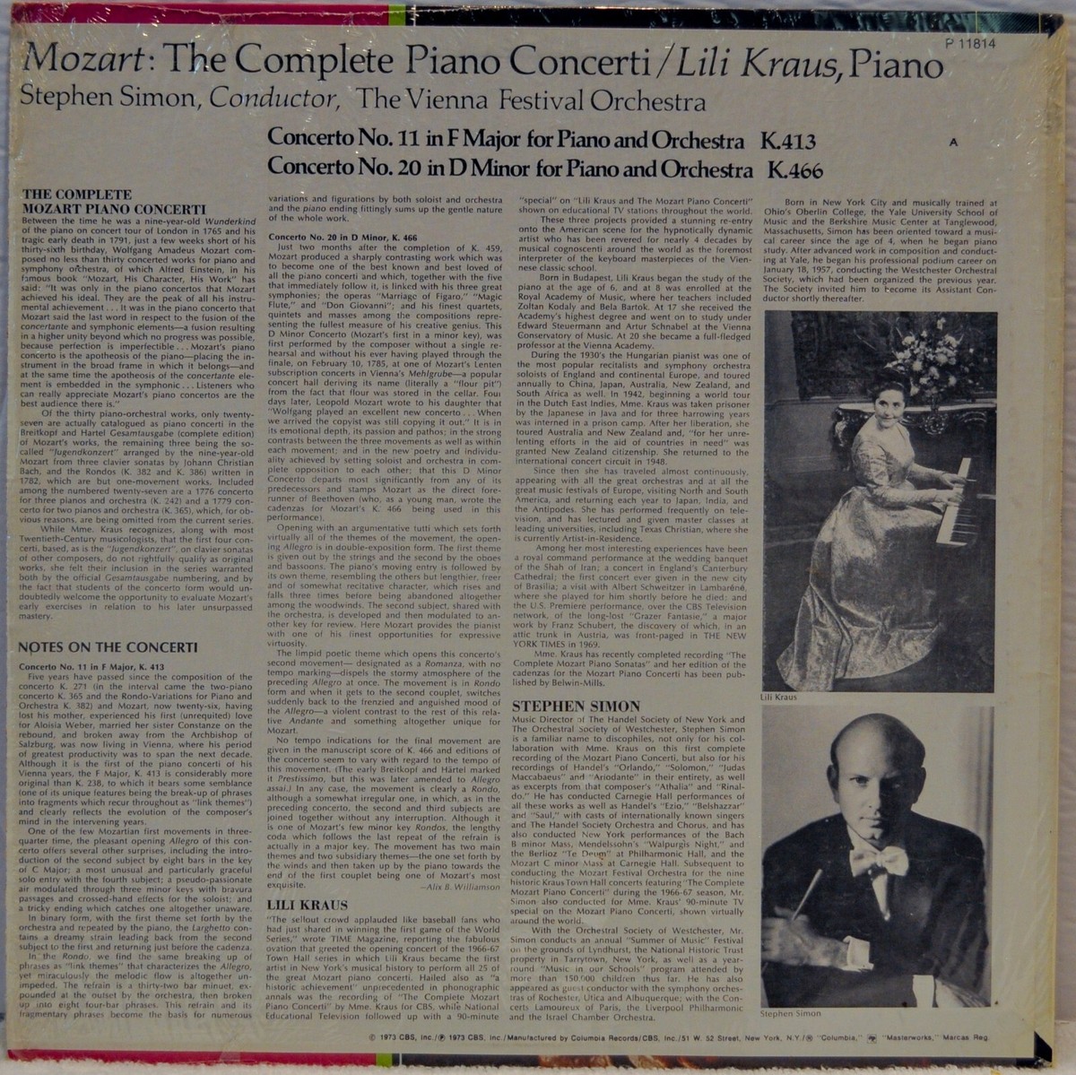 Mozart The Complete Piano Concerti - Lili Kraus -Stephen