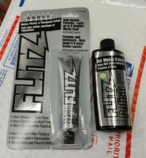 FLITZ Metal Polish 50 Gram 1.75 oz. Tube &  Flitz Bottle 3.4oz Combo