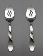SET OF TWO - Oneida Stainless Flatware - HELIX - Dessert Servers - Made in USA