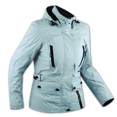 Rollerjacke Lady Cityjacke Motorrad Damen Wasserdicht Protektoren Blau
