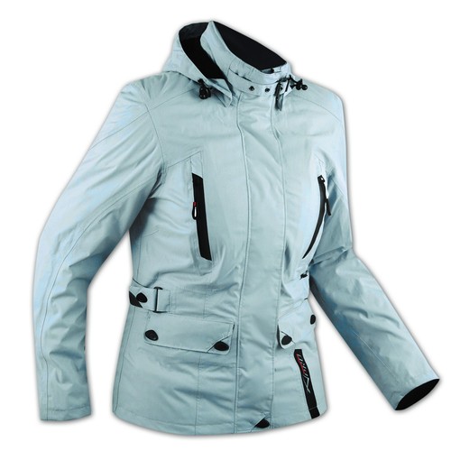 Giacca Scooter Lady Giaccone Città Moto Donna Impermeabile Protezioni  Azzurro | eBay