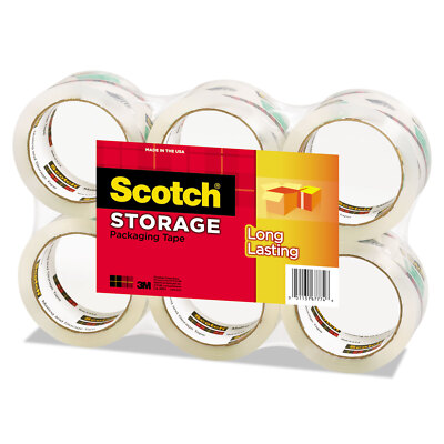 Scotch Moving & Storage Tape 1.88'' x 54.6yds 3'' Core Clear 6 Rolls/Pack 36506