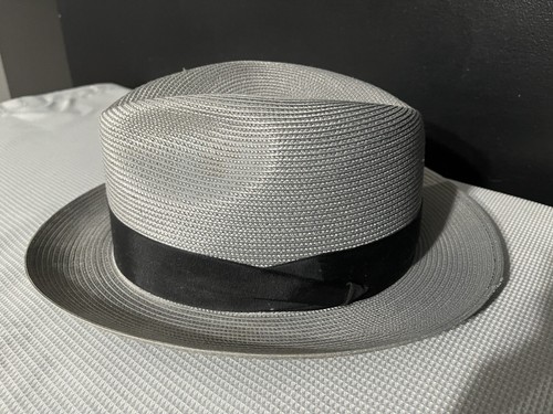 Dobbs Rosebud Fedora Hat - Florentine Milan Straw, Lightweight Men's Summer Hat