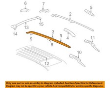 Chrysler Oem 99-00 Grand Cherokee Roof Luggage Carrier-side Rail 5017572aa