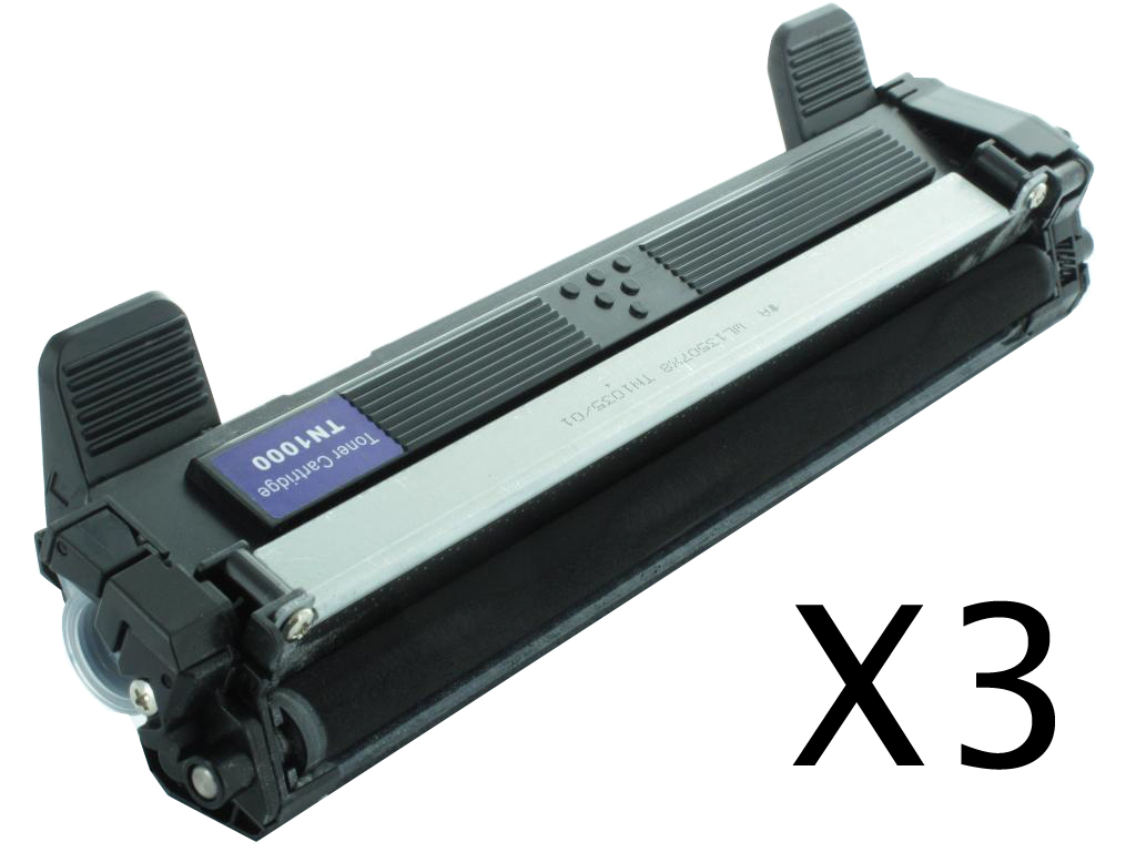 Toner Brother HL 1112A noir lot de 3 pour remplacer vos cartouches vides sans fuite
