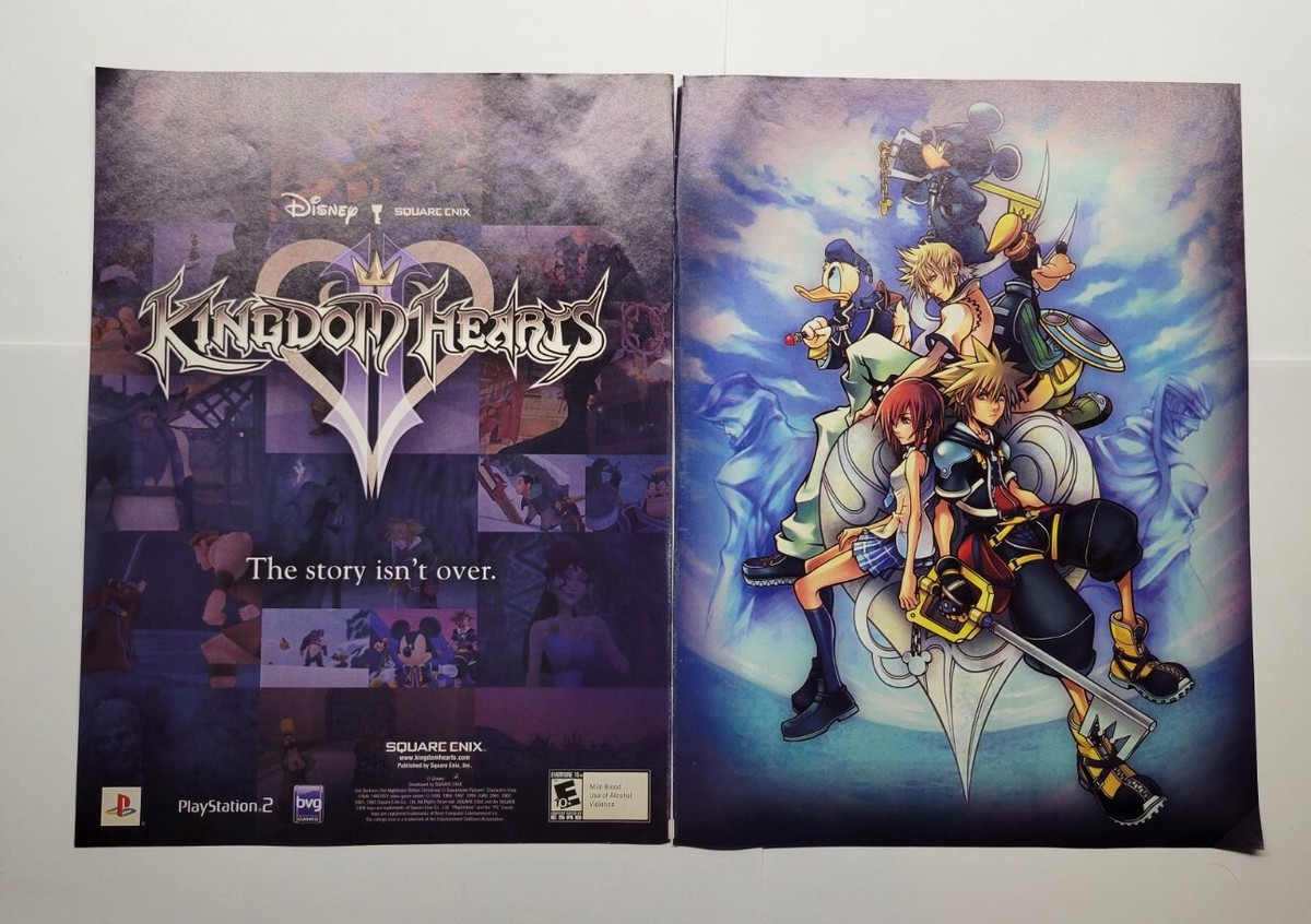 Kingdom Hearts II 2 Disney Square Enix Double Page Magazine Print